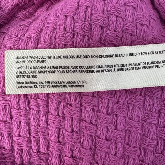Free People Oversized Cotton Knit Textured Blazer Jacket Size M Pink Boho Career - Picture 10 of 11